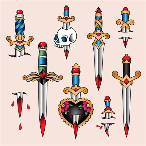 dagger face tattoo meaning|american traditional dagger tattoo meaning.